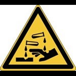 Image of 138997 - Warning; Corrosive substance - ISO 7010