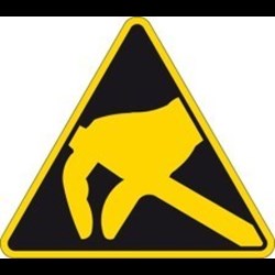 Image of 250630 - Caution Electrostatic danger - Symbol only, no text