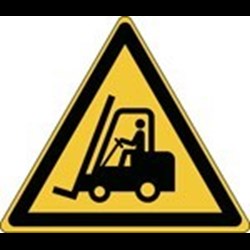 Image of 828386 - ISO Safety Sign - Warning; Fork lift trucks and other industrial vehicles