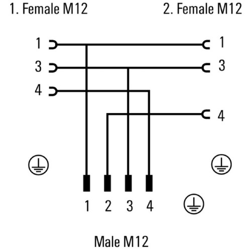 WEIDMULLER - 1060730000 - SAI-Y-4S-M12/M12