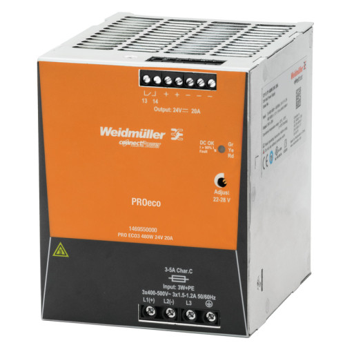 WEIDMULLER - 1469550000 - PRO ECO3 480W 24V 20A