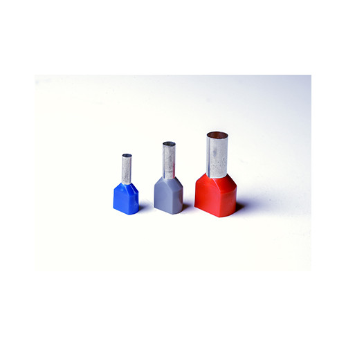 MARKERTECH - TF010010-RD - TWIN FERRULE - 1mm&Acirc;&sup2; - 10mm - RED