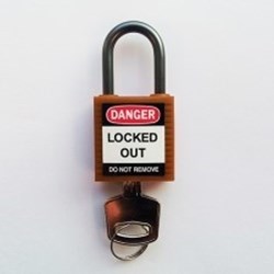 Image of Brady Compact safe padlock 25mm Sha KD Org/6