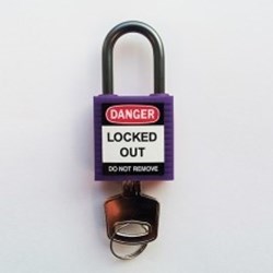 Image of Brady Compact safe padlock 25mm Sha KD Purpl/6