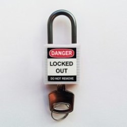 Image of Brady Compact safe padlock 25mm Sha KD White/6