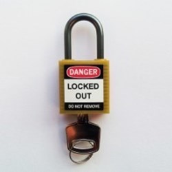 Image of Brady Compact safe padlock 25mm Sha KD Yel/6