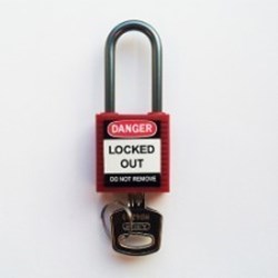 Image of Brady Compact safe padlock 38mm Sha KD Red/6
