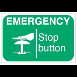 Image of Brady Lbl-EMERCENCY Stop button-100*150-B7541
