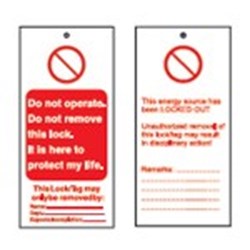 Image of Brady TAG-DO NOT OPERATE...-75*160