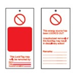 Image of Brady TAG-YOUR TEXT PROH. RED-75*160