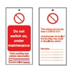 Image of Brady TAG- DO NOT SWITCH ON-75*160