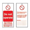 Image of Brady TAG-DO NOT OPERATE-75*160