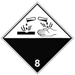 Image of 223585 - Transport Sign - ADR 8 - Corrosive substance