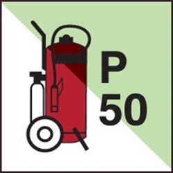 Image of 195096 - Wheeled fire extinguisher P50 - IMO