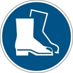 Image of 819021 - ISO 7010 Sign - Wear safety footwear