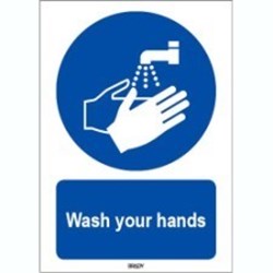 Image of 819518 - ISO 7010 Sign - Wash your hands