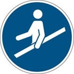 Image of 819611 - ISO Safety Sign - Use handrail
