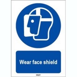 Image of 819816 - ISO 7010 Sign - Wear face shield