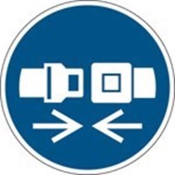 Image of 820799 - ISO Safety Sign - Wear safety belts