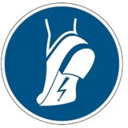 Image of 831067 - ISO Safety Sign - Wear anti-static footwear