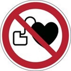Image of 822735 - ISO Safety Sign - No access for people with active implanted cardiac devices