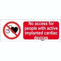 Image of 822802 - ISO 7010 Sign - No access for people with active implanted cardiac devices