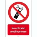 Image of 823542 - ISO 7010 Sign - No activated mobile phones