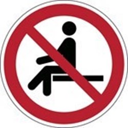 Image of 824080 - ISO Safety Sign - No sitting