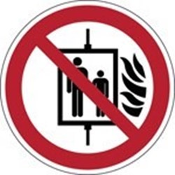 Image of 824380 - ISO Safety Sign - Do not use lift in the event of fire