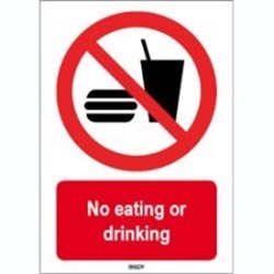 Image of 824742 - ISO 7010 Sign - No eating or drinking