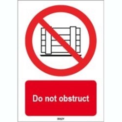 Image of 824883 - ISO 7010 Sign - Do not obstruct