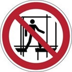 Image of 825120 - ISO Safety Sign - Do not use this incomplete scaffold