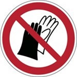 Image of 825566 - ISO Safety Sign - Do not wear gloves