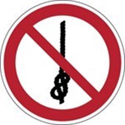 Image of 825867 - ISO Safety Sign - Do not tie knots in rope