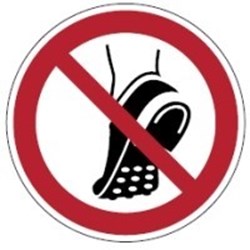 Image of 831342 - ISO 7010 signs - Do not wear metal-studded footwear