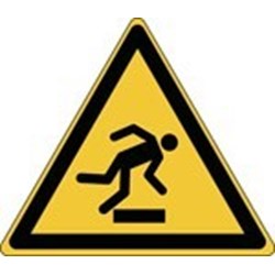 Image of 827353 - ISO Safety Sign - Warning: Floor level obstacle