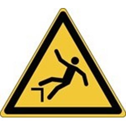 Image of 827498 - ISO Safety Sign - Warning; Drop (fall)