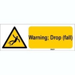 Image of 827560 - ISO 7010 Sign - Warning; Drop (fall)