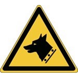 Image of 828238 - ISO Safety Sign - Warning; Guard dog