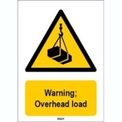 Image of 828602 - ISO 7010 Sign - Warning; Overhead load